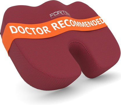 FORTEM Seat Cushion, Office Chair Cushion, Memory Foam Car Seat Cushions, Sciatica Coccyx Tailbone Pain Relief, Chair Cushions for Back Support, Sitting Pad for Gaming, Washable Cover, Non Slip
