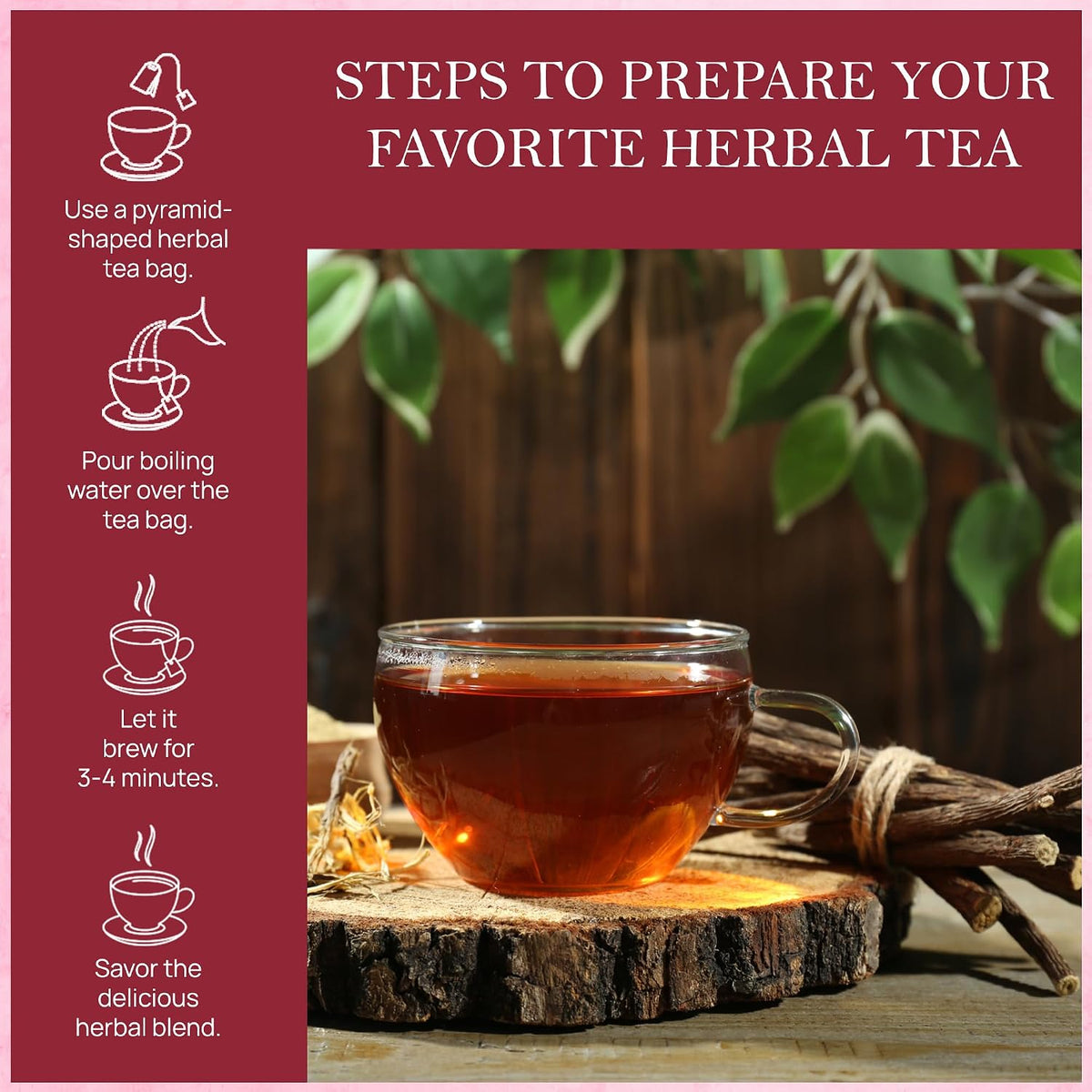 Licorice Root Herbal Tea 100gm/3.5oz, Natural Herbal Infusion, 50 Tea Bags