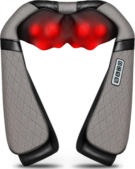Blue Elf Shiatsu Neck Back Massager,Kneading Electric Massager with Heat