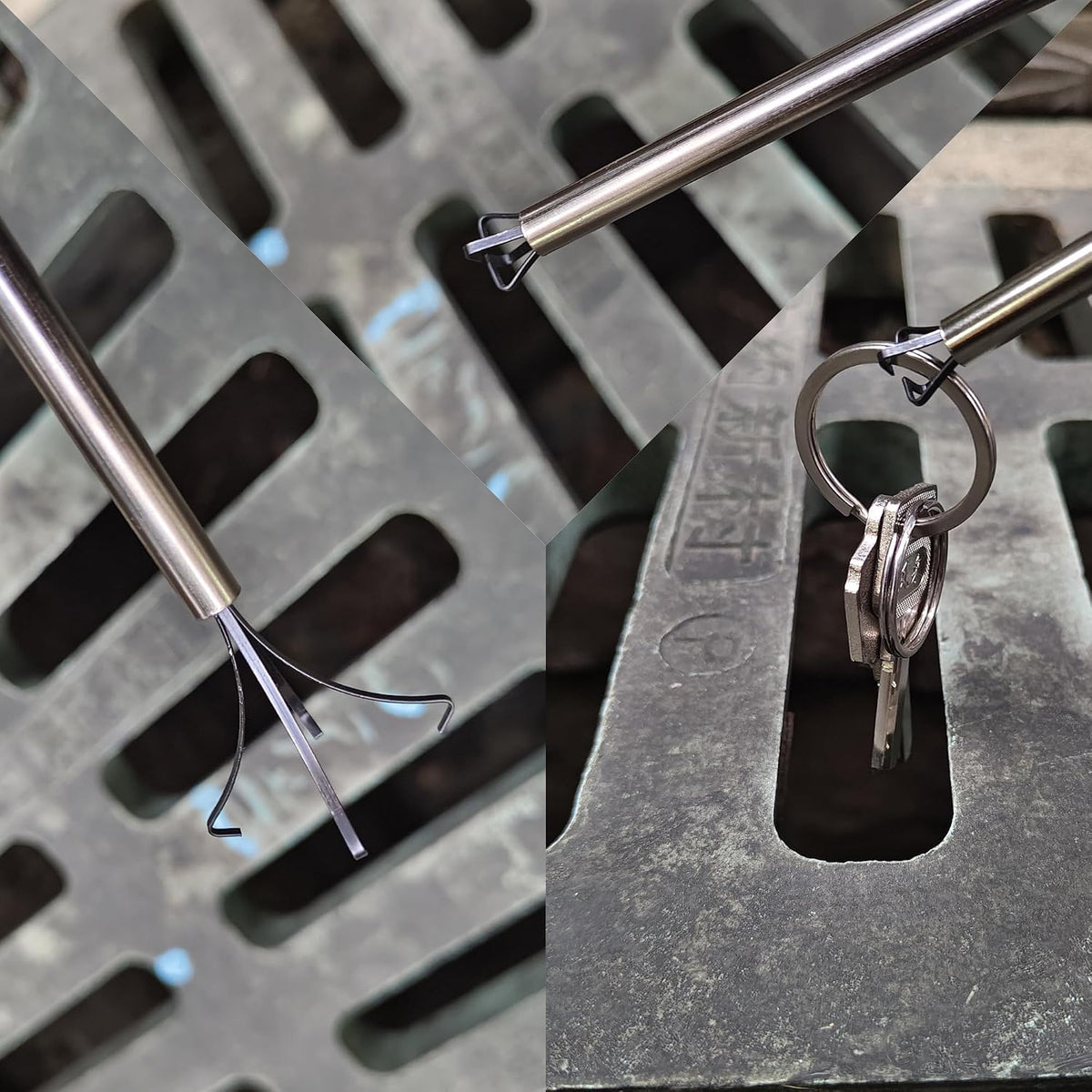 Grabber Tool 4-Claw Picker, Bendable Hose Reacher Pickup, Claw Type Pickup Tool,Flexible Long Handy Reaching Assist Tool for Litter Pick/Home Sink/Drain