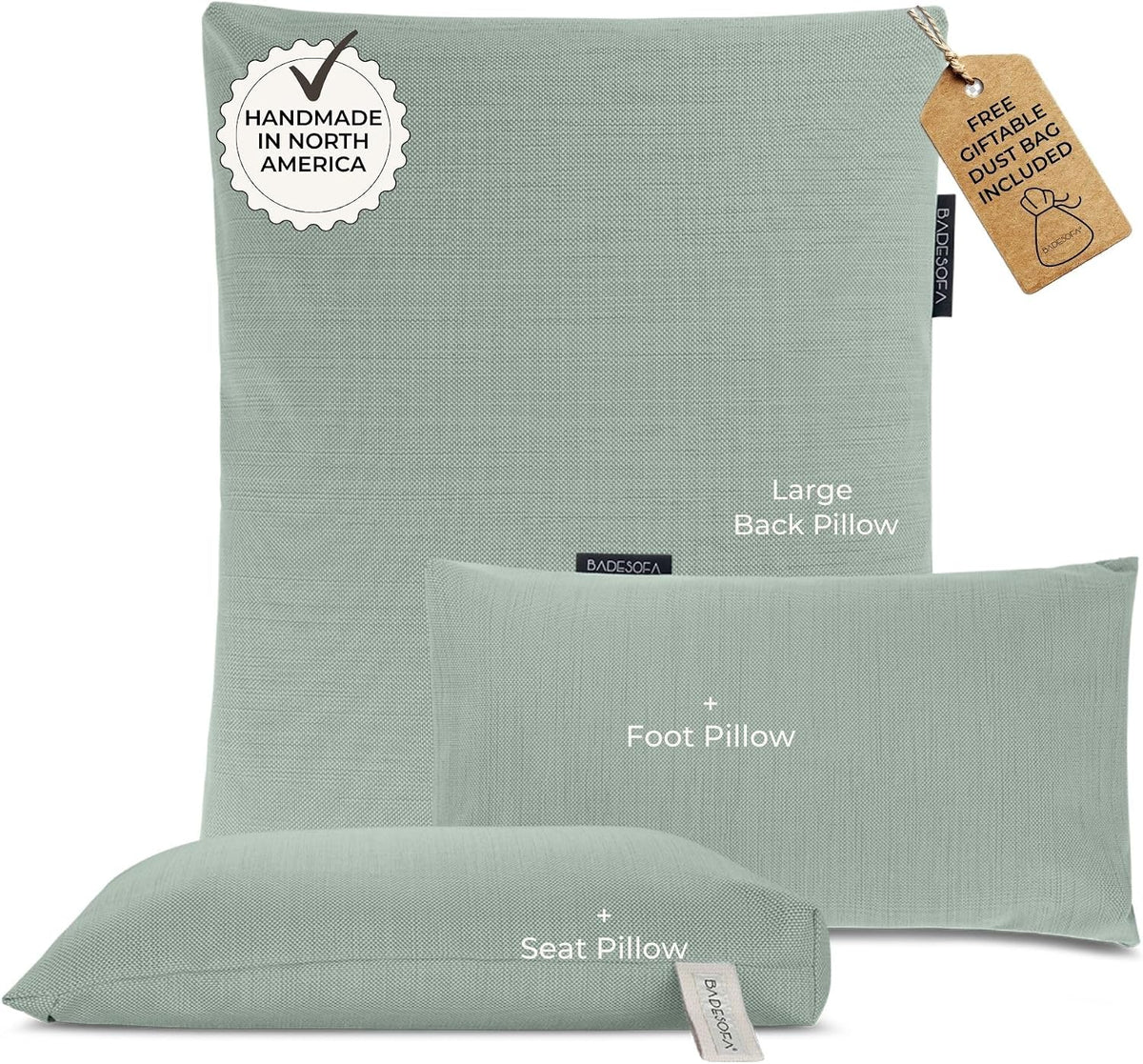 BADESOFA® Luxury Bath Pillow M in Ivory, Quick-Drying Bath Back Pillow