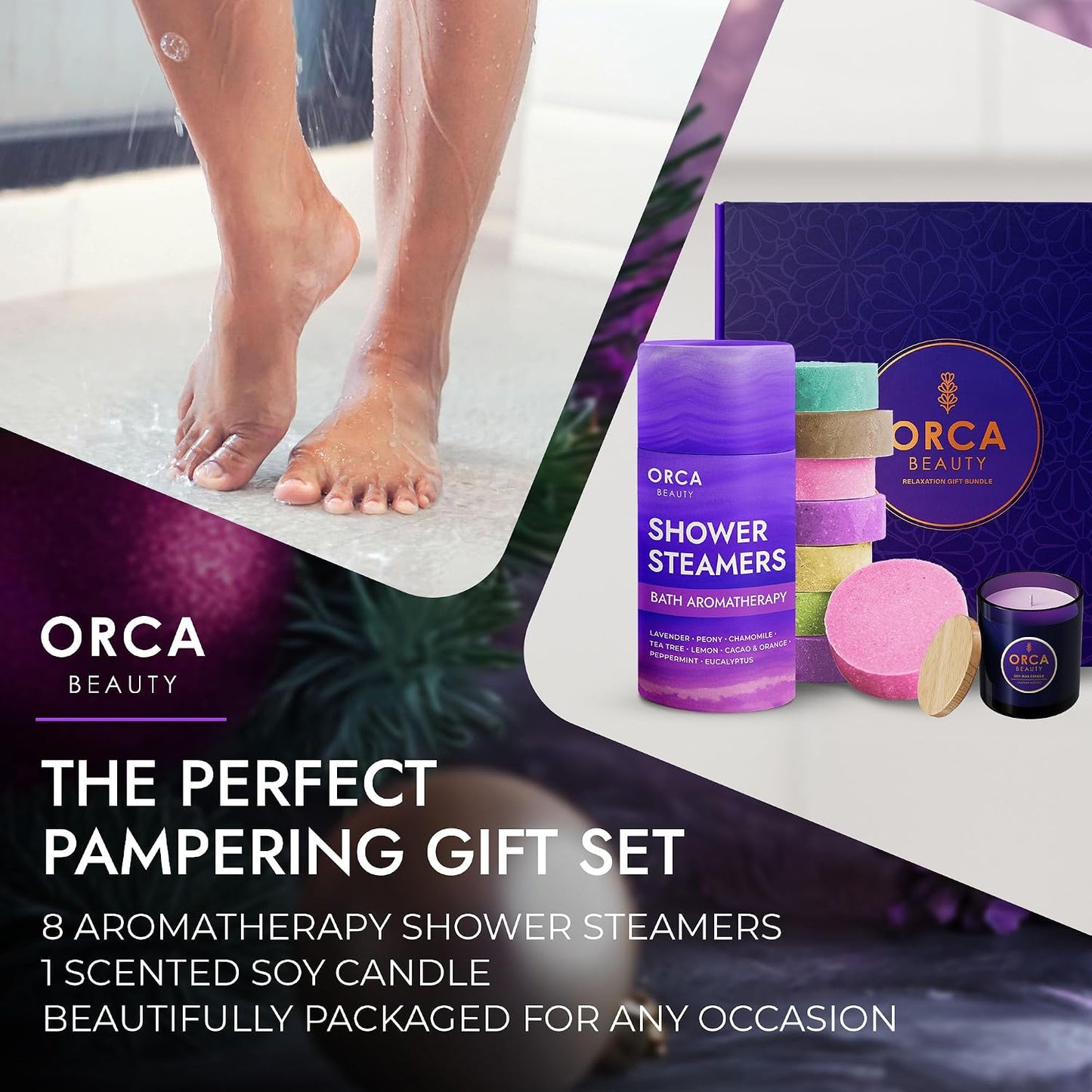 Shower Steamers Aromatherapy - Relaxation Gifts for Women, Shower Bombs, Unique Spa Gifts Shower Tablets, Stocking Stuffers for Women & Men (Advent Calendar 2025)