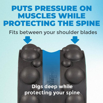 Chirp Wheel XR 3P Massage Roller Set - 10” Acupressure, 6” Knot-Kneading Thumb, 4” Neck & Headache Tension Relief, High Density Foam Massage Rollers for Back & Neck Pain, 500lbs Capacity, Black