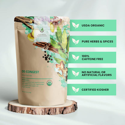 Gardenika Organic Loose Leaf Tea Sampler – 8 Pack, 1 LB – Herbal and Naturally Caffeine-Free Set - Ayurvedic Assortment Blend