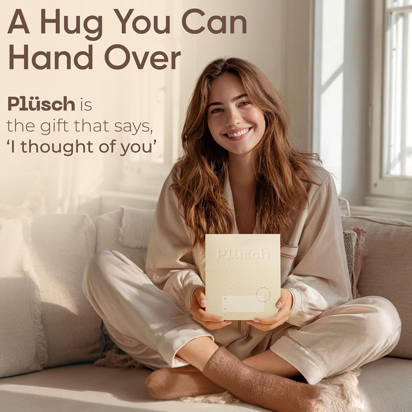 Plüsch Gift for Women – Ultra-Soft Cozy Cloud Socks in Kraft Envelope – Thoughtful Self-Care, Unique Birthday Gifts for Women
