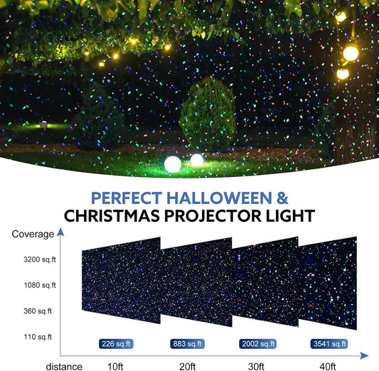 Ocean Wave Projector Light Outdoor, 15 Colors Water Ripple Lights with Remote, IP65 Waterproof Outdoor Projector for Halloween Christmas Decorations, Ground, Yard, Wall, Party