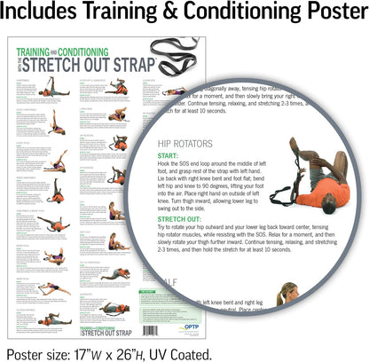 OPTP The Original Stretch Out Strap XL with Exercise Poster, USA Made