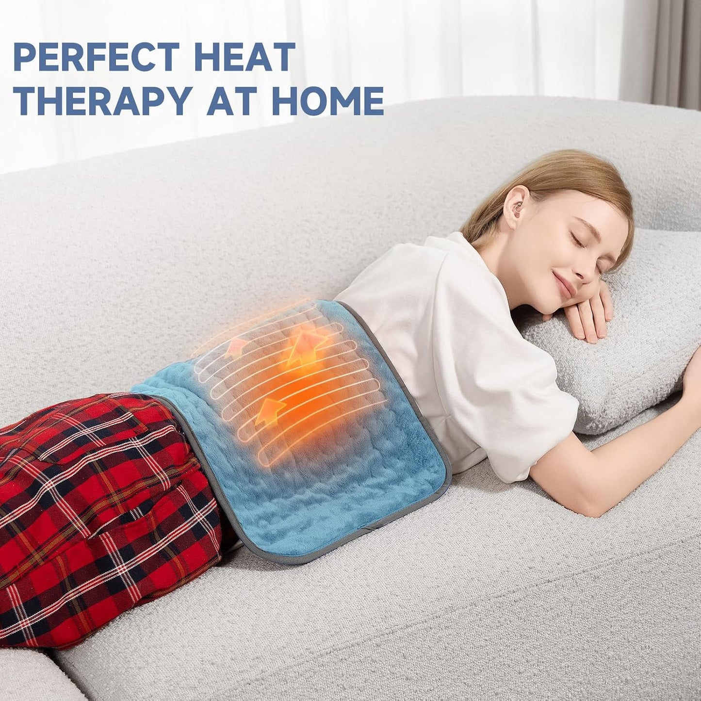 Heating Pad for Back, Neck, and Shoulder Pain Relief, Electric Heat Pad with 6 Heat Levels, Moist Heat Option, Auto Shut-Off, Birthday Christmas Gifts for Women Men Mom Dad Grandma, Gifts for her
