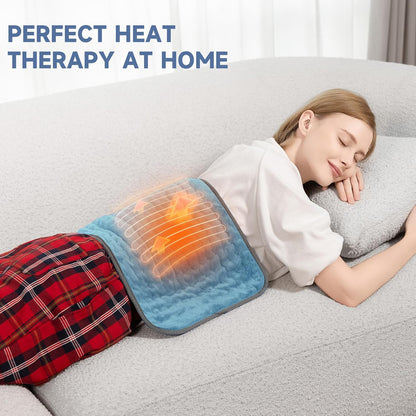 Heating Pad for Back, Neck, and Shoulder Pain Relief, Electric Heat Pad with 6 Heat Levels, Moist Heat Option, Auto Shut-Off, Birthday Christmas Gifts for Women Men Mom Dad Grandma, Gifts for her