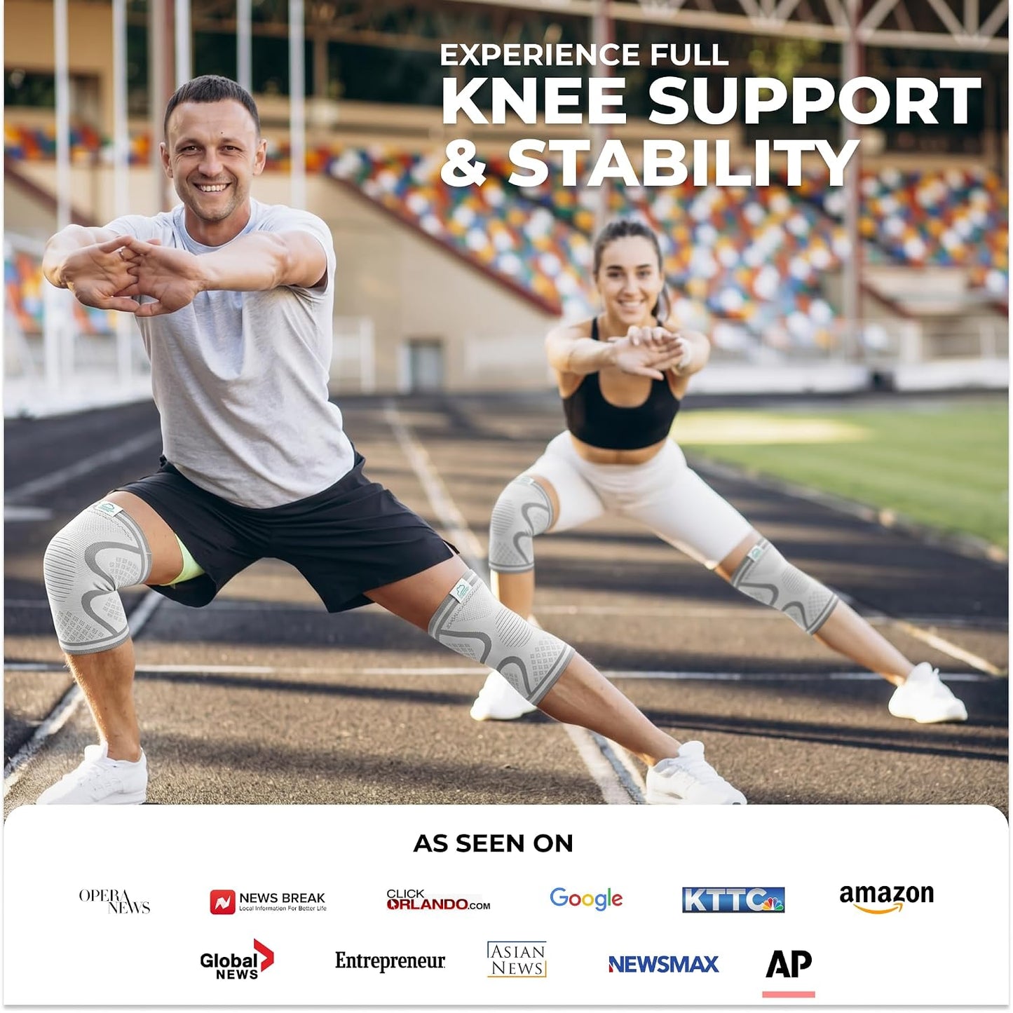 Modvel Compression Knee Brace for Women & Men, 2-Pack Knee Brace for Running Knee Pain, Knee Support Compression Sleeve, Workout Sports Knee Braces for Meniscus Tear, ACL & Arthritis Pain Relief