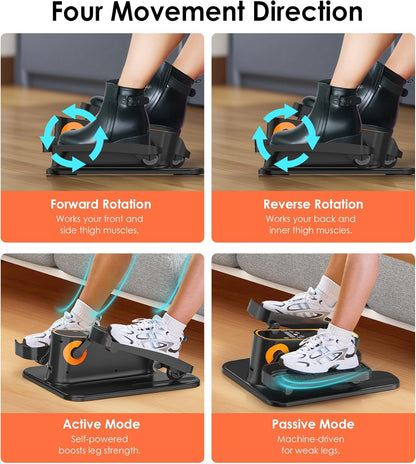 2025 New Under Desk Elliptical Machine,Portable Seated Pedal Exercise Machine for Seniors, 12 Adjustable Speed Elipse Leg Exerciser with Remote Control,Quiet Foot Exercise Machine for Home Office
