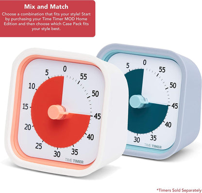 Time Timer MOD 60-Minute Visual Timer, Home Edition, Silent Operation, Study Tool for Homeschool and Office Use (Pale Shale)