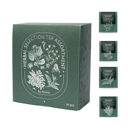 ACORUS Rituals Tea Set - Natural Fruit and Herbal Variety Pack, Tea Gift Set of 6 Different Teas, Sampler of 60 Bags Individually Wrapped