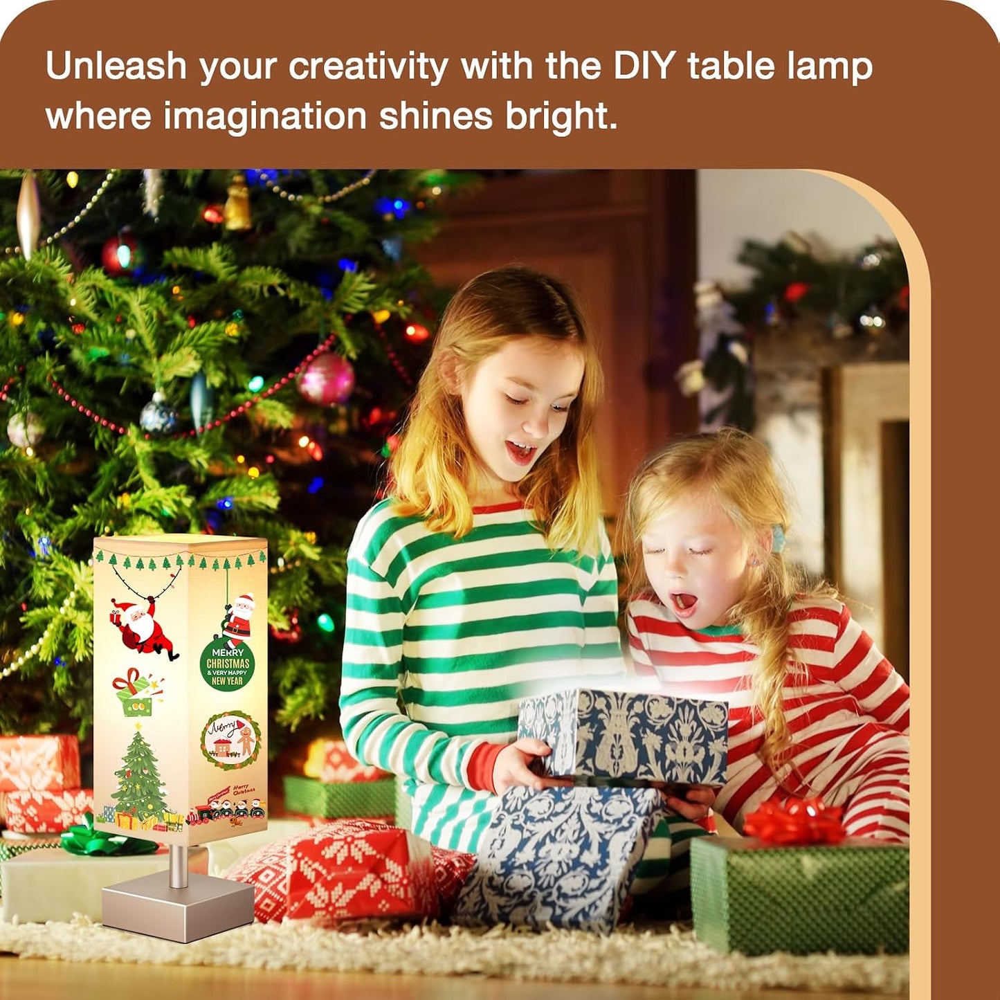 aooshine Small Table Lamp for Bedroom - Bedside Lamps for Nightstand, Minimalist Night Stand Light Lamp with Square Fabric Shade, Desk Reading Lamp for Kids Room Living Room Office Dorm