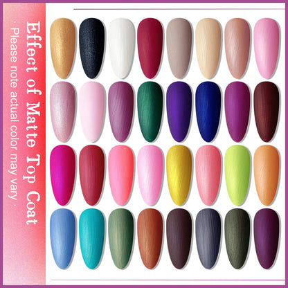 JODSONE Gel Nail Polish Kit 60 PCS with U V Light Soak off Base Top Coat 55 Shine Colors Gel Nail Kit Bright and Dark Brown Wine Red Series Manicure Set for Women and Girls