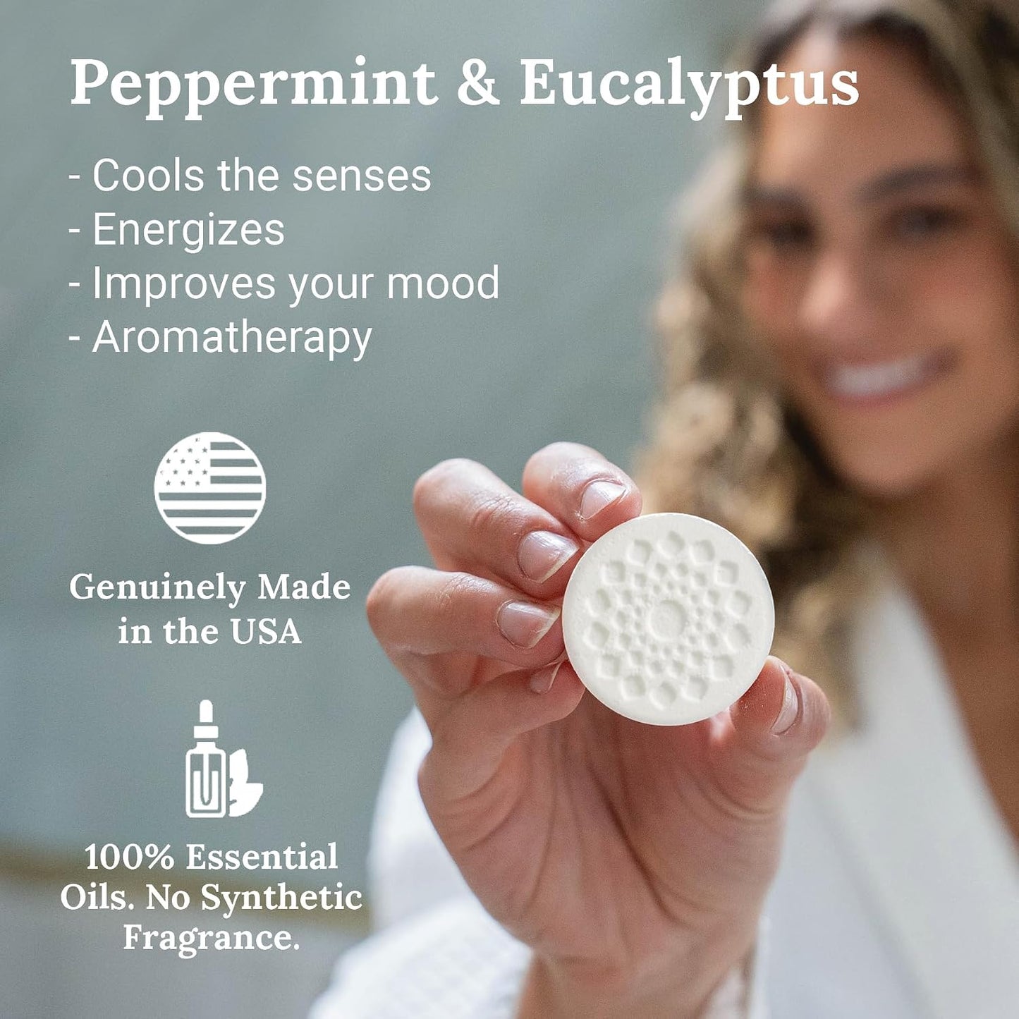 Shower Steamers Aromatherapy Made in USA Lavender & Rosemary 100% Essential Oils Stress Relief, Birthday Gifts for Women Men Teens Adults (Relax Deeply)
