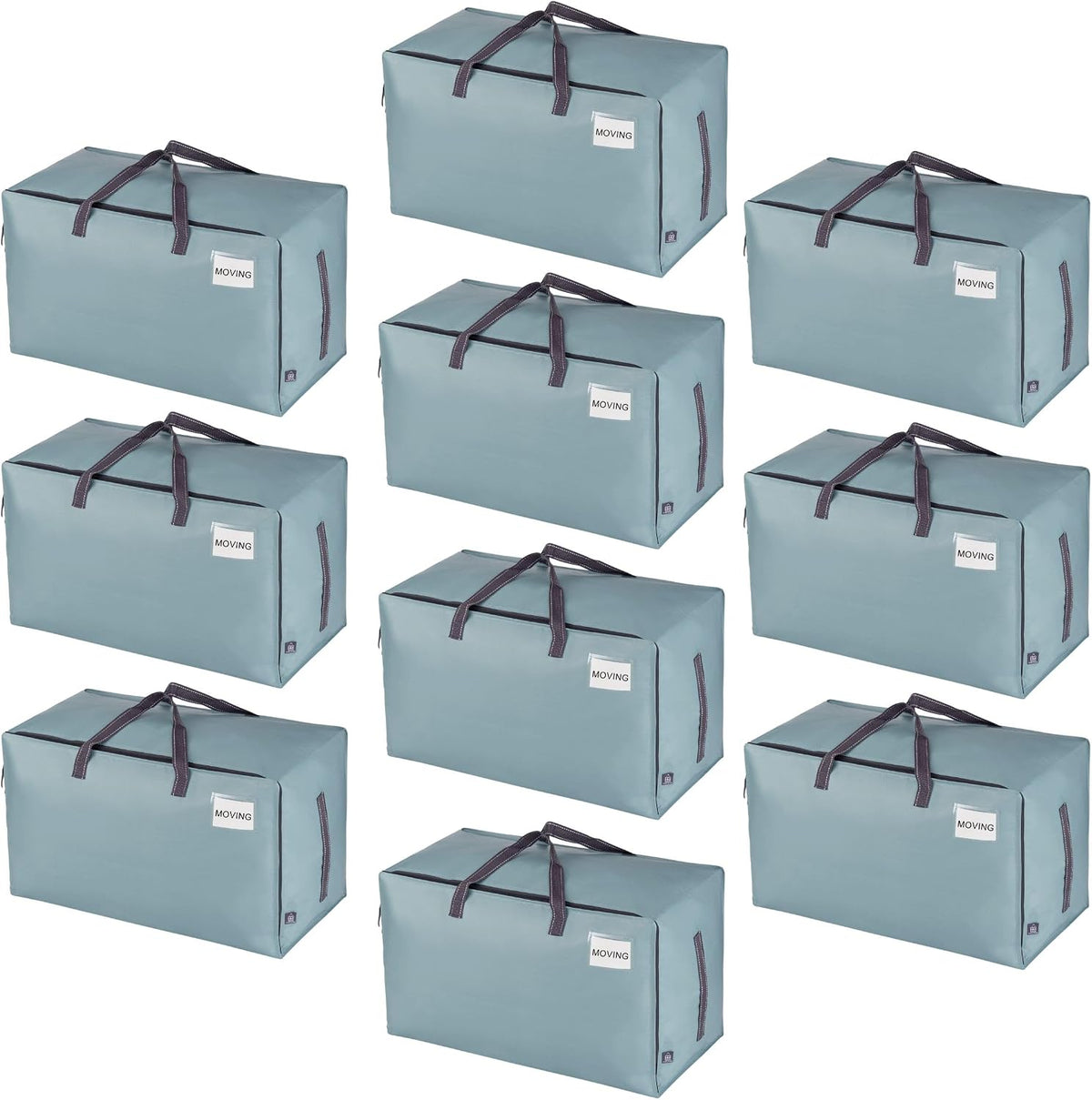 VENO Clear Extra Large Moving Bags & Storage Totes, Heavy Duty Organizer with Reinforced Handles & Strong Zippers for Clothes, College Dorm Essentials, Moving Supplies