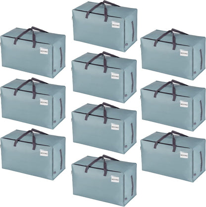 VENO Clear Extra Large Moving Bags & Storage Totes, Heavy Duty Organizer with Reinforced Handles & Strong Zippers for Clothes, College Dorm Essentials, Moving Supplies