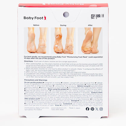 Baby Foot Original Exfoliation Foot Peel - For Rough Cracked, Dry Feet, Dead Skin Removal - Foot Peeling Mask for Baby Soft Feet - Spa Experience at Home & Gift Ideas - Lavender Scented