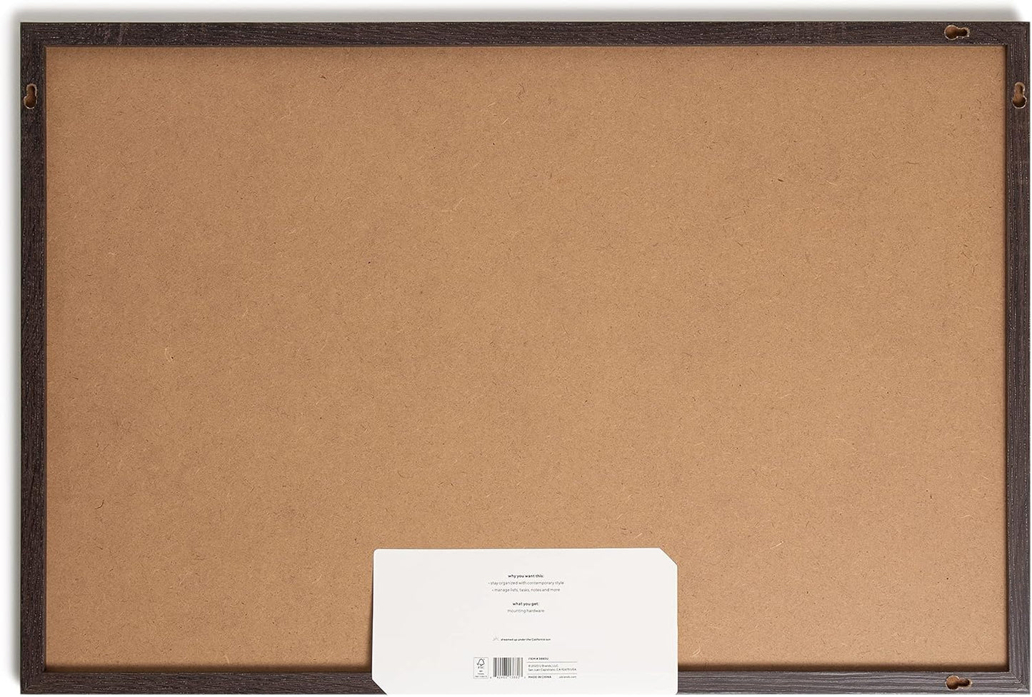 U Brands Framed Magnetic Weekly Calendar Dry Erase White Board, Office Supplies, Black Frame, with Marker, Magnet, 11” x 18”