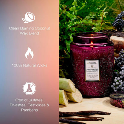 Voluspa Baltic Amber Candle, 18 oz, Coconut Wax Blend, Scented Candles for Home, 100 Hour Burn Time, Candle Jar