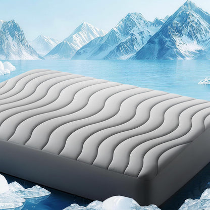 EASELAND Cooling Mattress Pad Queen Size for Hot Sleepers Pillow Top Mattress Cover Quilted Fitted Mattress Protector Breathable Mattress Topper with 8-21" Deep Pocket(60x80 Inches,Light Grey)