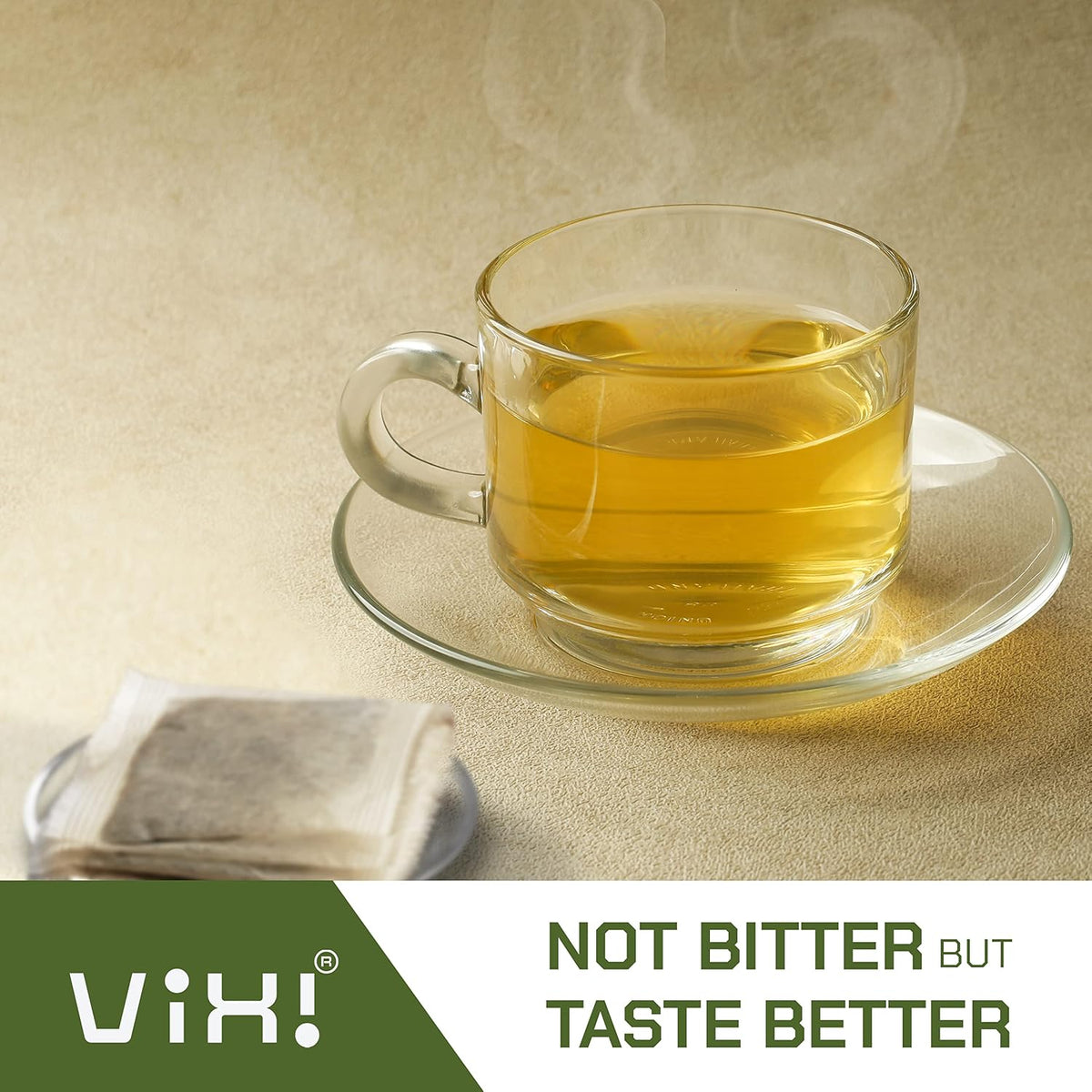 VIXI Jasmine Green Tea Bags, 150 Counts, Vietnam's Mountain Tea, Flavored, Aroma, Tagless, Sugar Free, 100% Natural from Ancient Tea Tree for Hot and Cold Brew