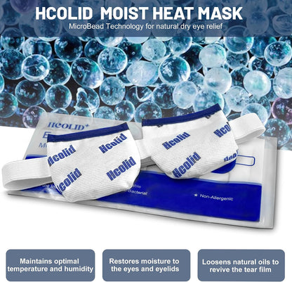 Microwavable Heated Eye Mask for Dry Eyes, White, 1 Pack