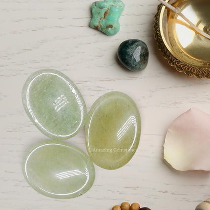 Amazing Gemstone Labradorite Thumb Worry Stone, Anxiety Stone, Healing Crystals - Piedra Crystal Fidget for Gift, Meditation, Calming, Relaxation, Stress Relief - Colors B