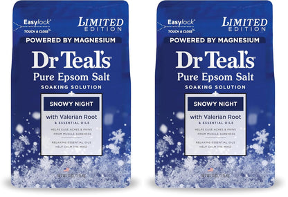 Dr Teal's Epsom Salt Magnesium Soak, Snowy Night, 3 lbs