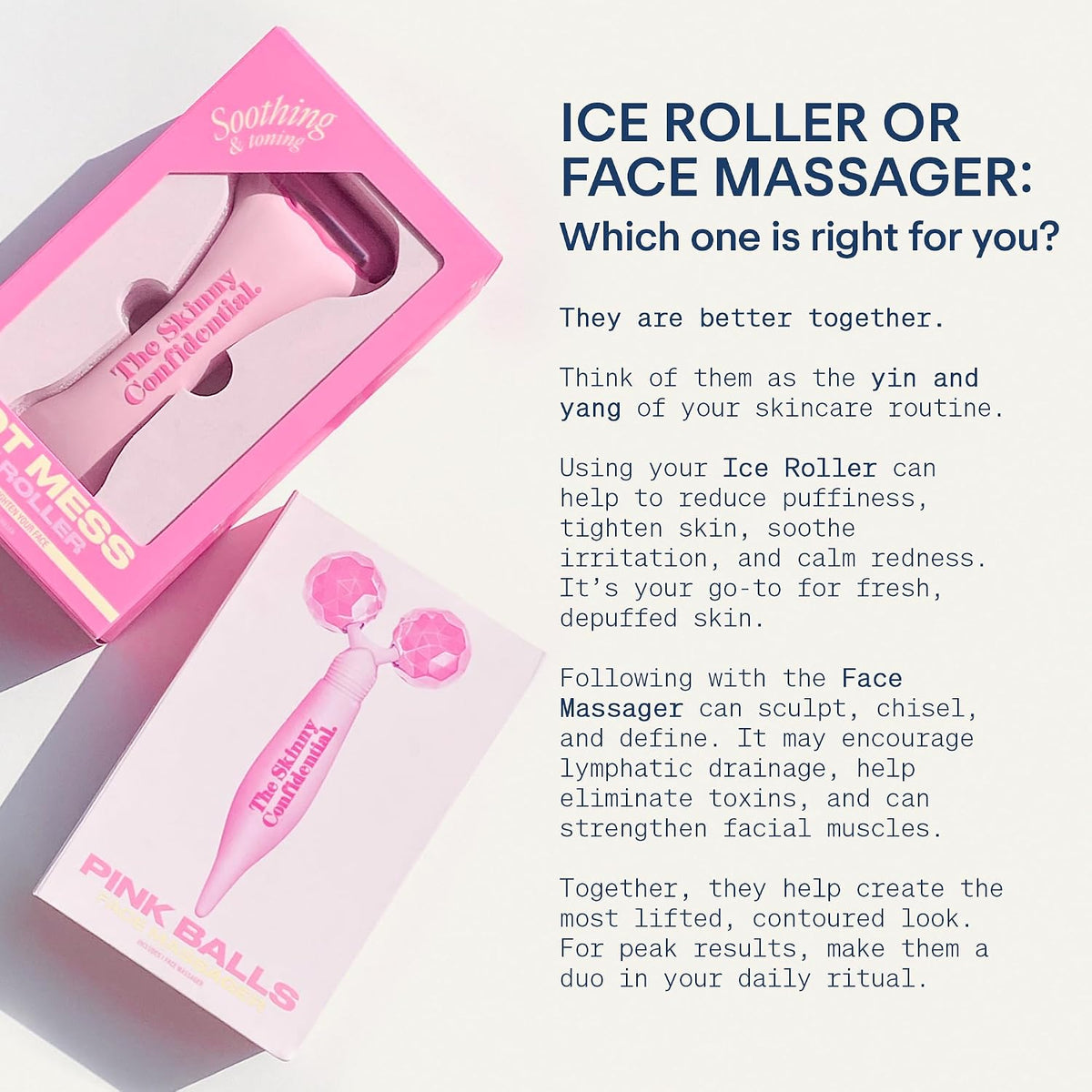 The Skinny Confidential Stainless Steel Ice Roller for Face