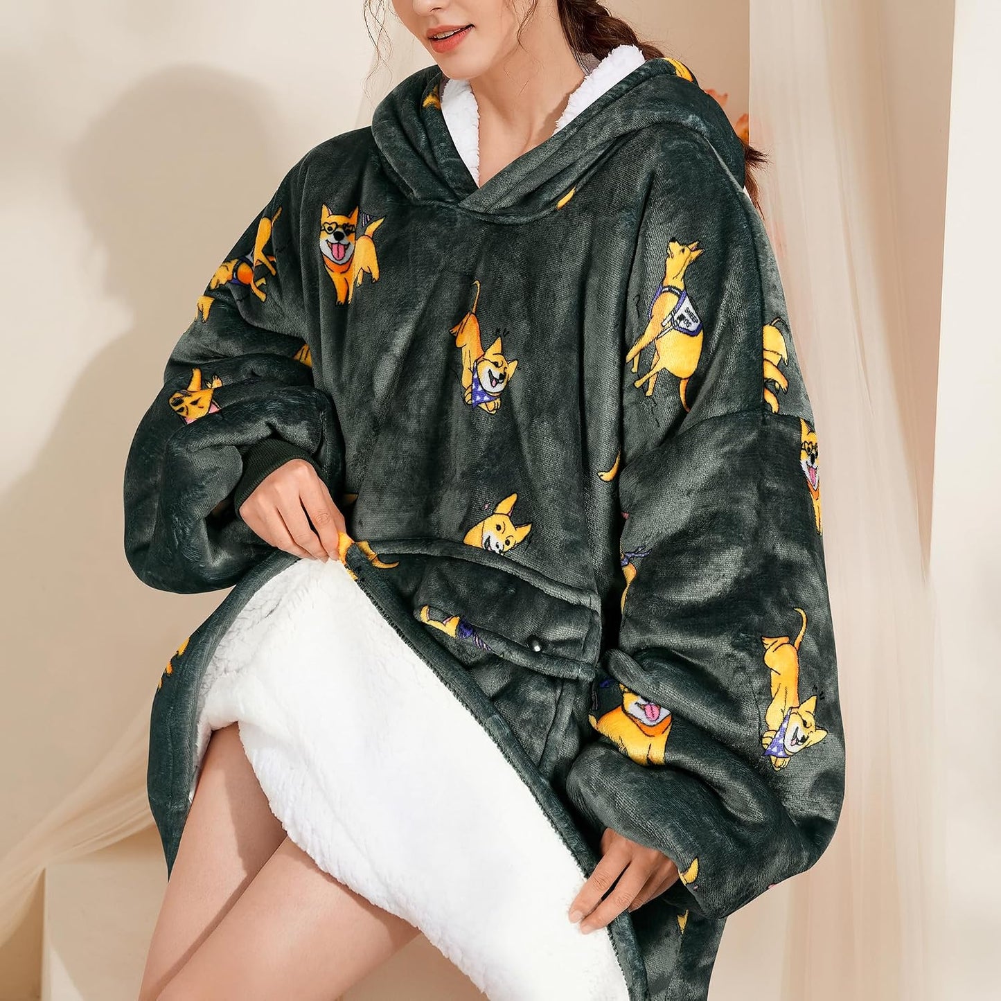Narecte Cozy Oversized Blanket Hoodie Wearable Blanket Adults Soft Hooded Blanket Hoodie Birthday Gifts for Women Christmas - Colors A