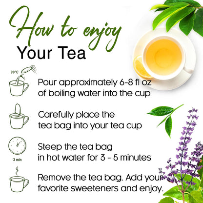 FreshDrinkUS, Premium 60 Chamomile Lavender Tea Bags, Calming Herbal Blend Strong Support for Relaxation & Better Sleep | Naturally Caffeine-Free Bedtime Tea with Soothing Floral Aroma, 100% Natural, Hand-made No Sugar/ Caffeine/ Gluten, Vegan - Colors C