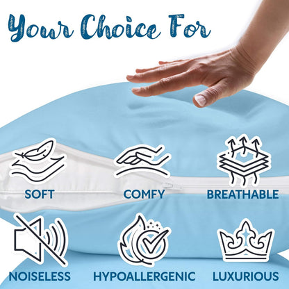 Guardmax Jersey Knitted Pillow Protector with Zipper Standard Size - 4 Pack -100% Waterproof, Bed Bug Proof, Dust Mite Proof, & Hypoallergenic Pillow Covers - Premium Zippered Pillow Cases. (20 X 26)