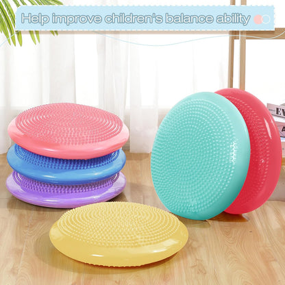 Amylove 6 Pcs Wiggle Seat Inflated Wobble Cushion for Sensory Kid 13 Inch Balance Disc Kids Flexible Seating Exercise Sensory Pad Chair Cushion for Classroom Office School (Bright)