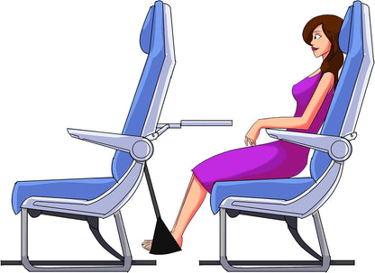 Sleepy Ride - Airplane Footrest Made with Premium Memory Foam - Airplane Travel Accessories - Helps to Prevent Swelling and Soreness - Provides Comfort for Shorter Legs (Jet Black)
