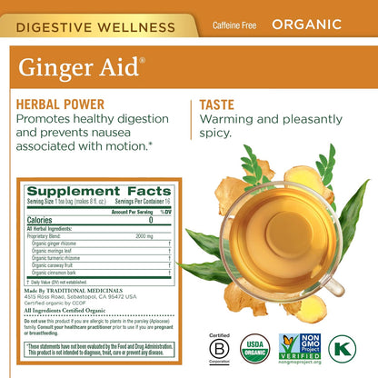 Traditional Medicinals Tea, Organic Triple Mint - Supports Healthy Digestion - Kosher, Non-GMO, Caffeine-Free - 16 Tea Bags