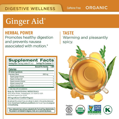Traditional Medicinals Organic, Peppermint Tea - Helps Soothe Belly from Occasional Gas and Bloating - Kosher, Non-GMO, Caffeine-Free, Compostable - 16 Tea Bags
