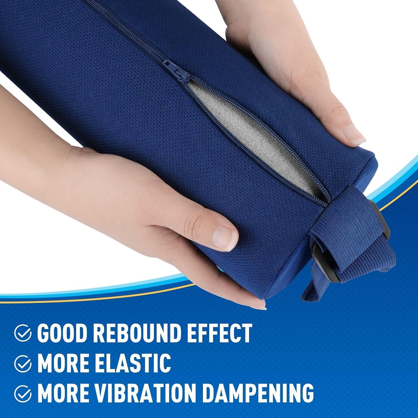 CushZone Lumbar Roll Support Pillow for Office Chair, Car, Gaming Chair, Memory Foam Back Cushion with Washable Cover for Relieving Back Pain & Improving Posture,Black