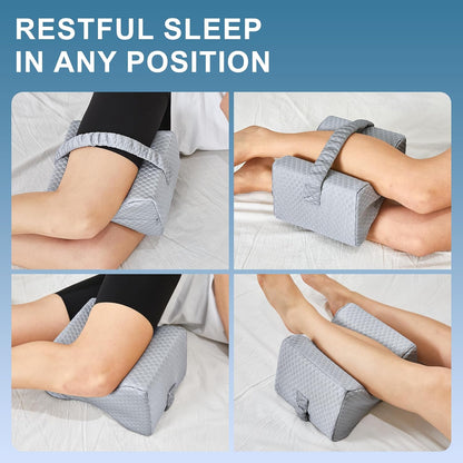 UJPFEO Knee Pillow for Side Sleepers, Leg Pillow for Sciatica, Back, HIPS, Knees, Joints Pain Relief,Pillows for Between Legs While Sleeping Spine Alignment Support & Relieves Pressure