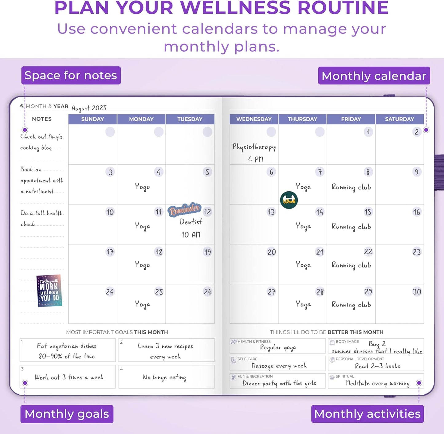Clever Fox Fitness & Food Journal – Nutrition & Workout Planner for Women & Men – Diet & Gym Exercise Log Book with Calendars, Diet & Training Trackers - Undated, A5 Size, Hardcover (Forest Green)