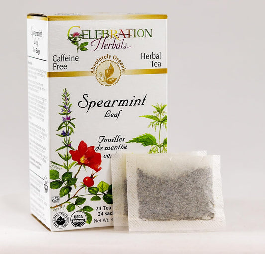 CELEBRATION HERBALS Spearmint Leaf Tea Organic 24 Bag, 0.02 Pound