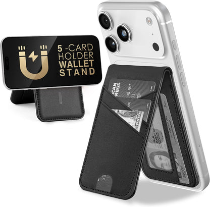TopMade Magnetic Wallet Stand Tracker for Magsafe (iOS Only), Black