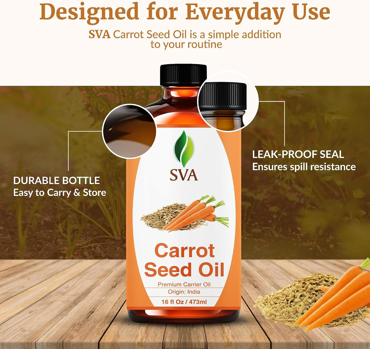 SVA Lavender Essential Oil 4 Fl Oz – for Diffuser, Skin & Hair Care – Ideal for Massage & DIY Blends – with Dropper