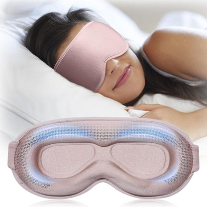 Weighted Blackout Sleep Mask for Men, 3D Contoured Zero Eye Pressure, Lash-Friendly Deep Eye Cups, Adjustable Slide Buckle Strap, Office Nap & Business Travel Essential, Relaxation Gift for Him(Black)