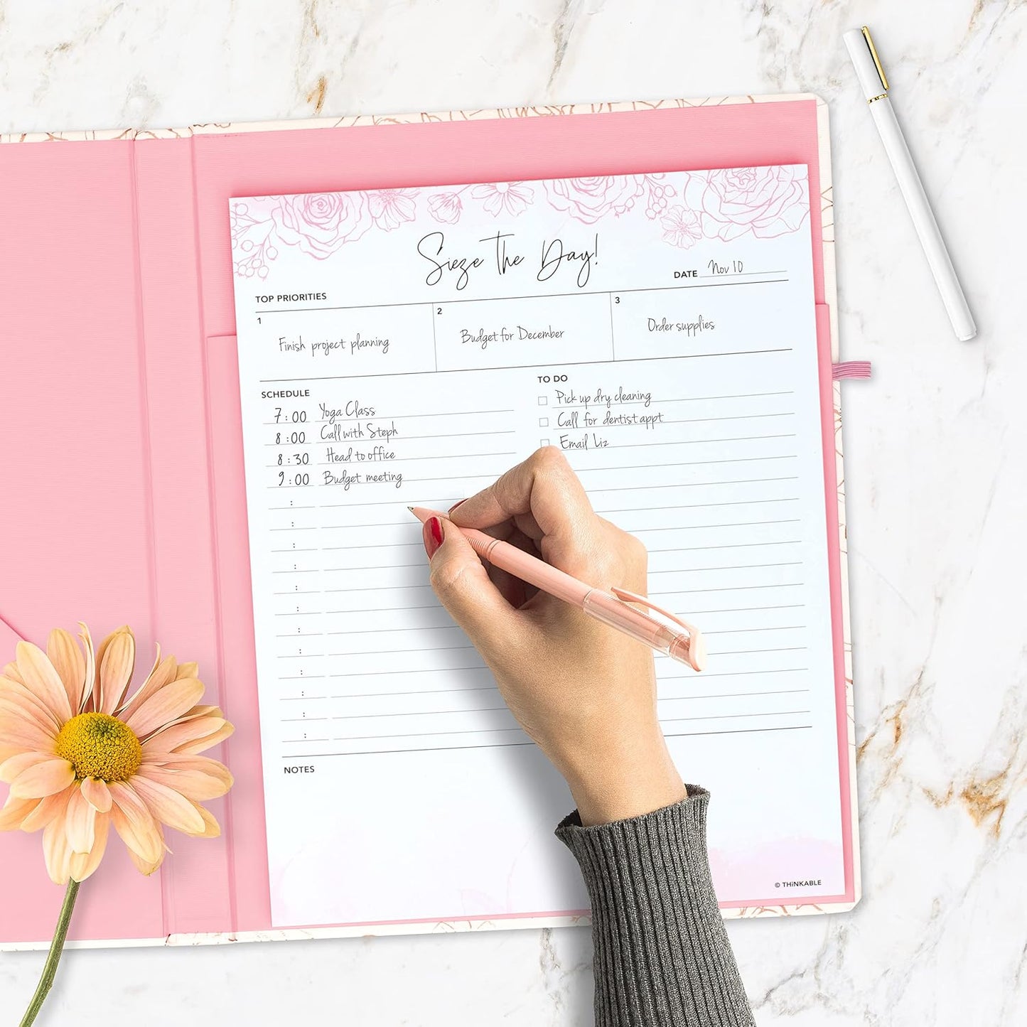 Daily Planner Notepad - 8.5x11 To Do List Organizer