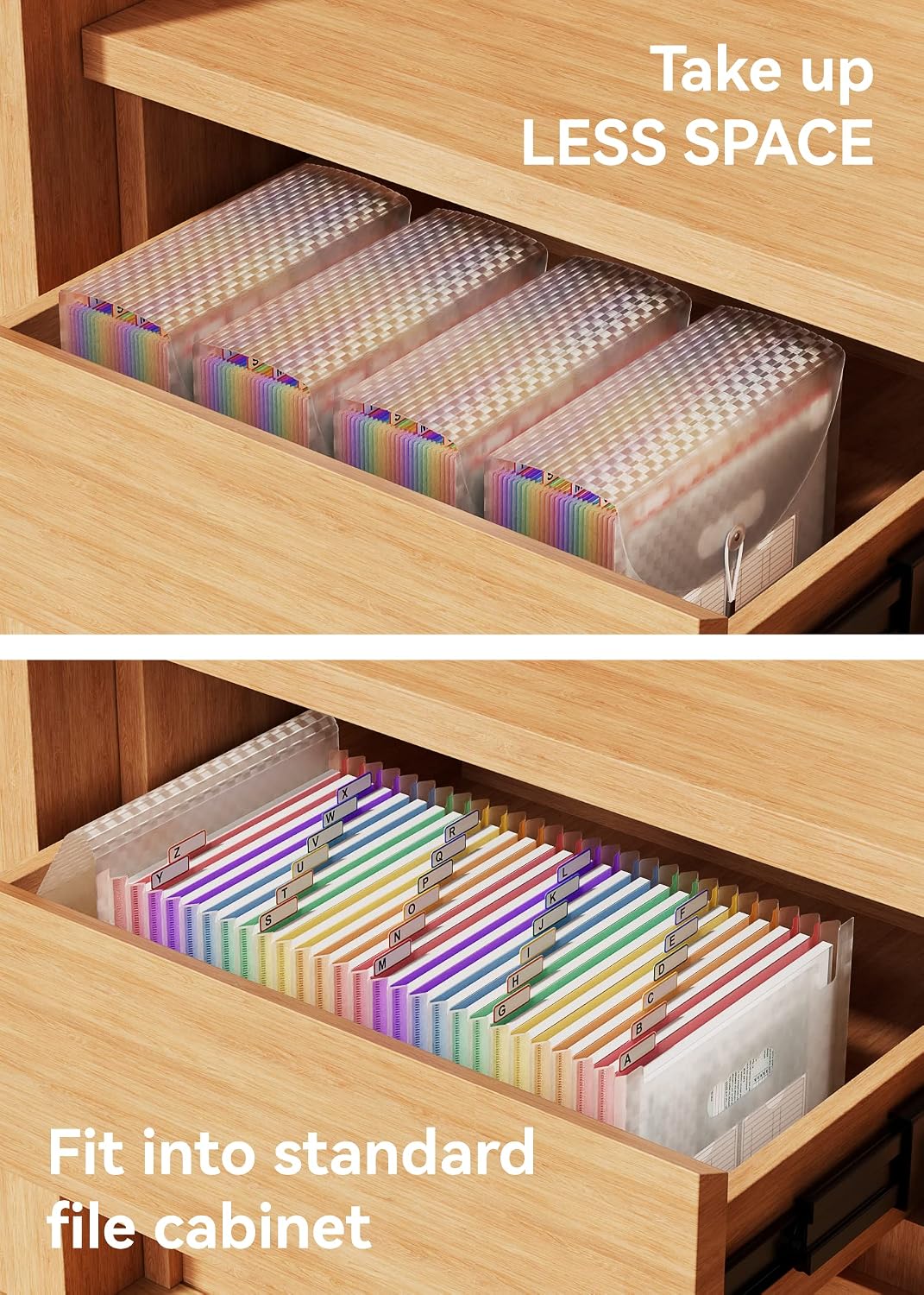 ABC life 26 Pockets Accordion File Organizer, Expanding File Folders