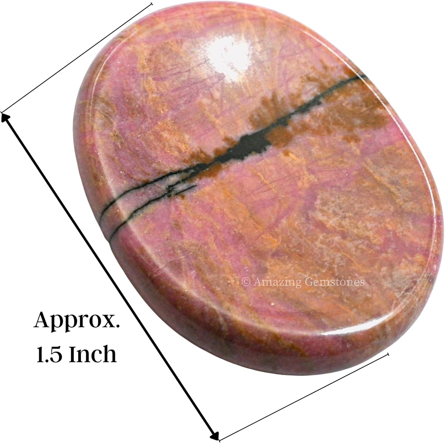 Amazing Gemstone Labradorite Thumb Worry Stone, Anxiety Stone, Healing Crystals - Piedra Crystal Fidget for Gift, Meditation, Calming, Relaxation, Stress Relief - Colors C