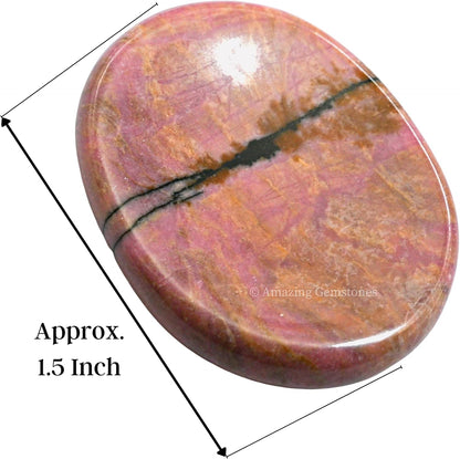 Amazing Gemstone Labradorite Thumb Worry Stone, Anxiety Stone, Healing Crystals - Piedra Crystal Fidget for Gift, Meditation, Calming, Relaxation, Stress Relief - Colors C