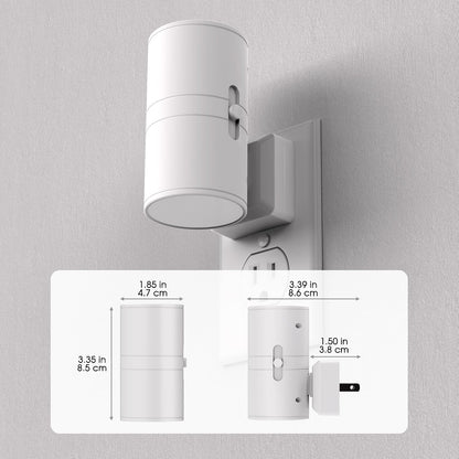 Briignite Night Lights Plug into Wall, Modern LED Night Light Plug in, Dusk to Dawn Sensor,Amber Night Light 0-100LM Adjustable Brightness, Dimmable NightLight for Hallway, Bedroom, Stairway, 2 Pack